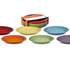 Stoneware Rainbow Set of 6 Dinner Plates image number 1